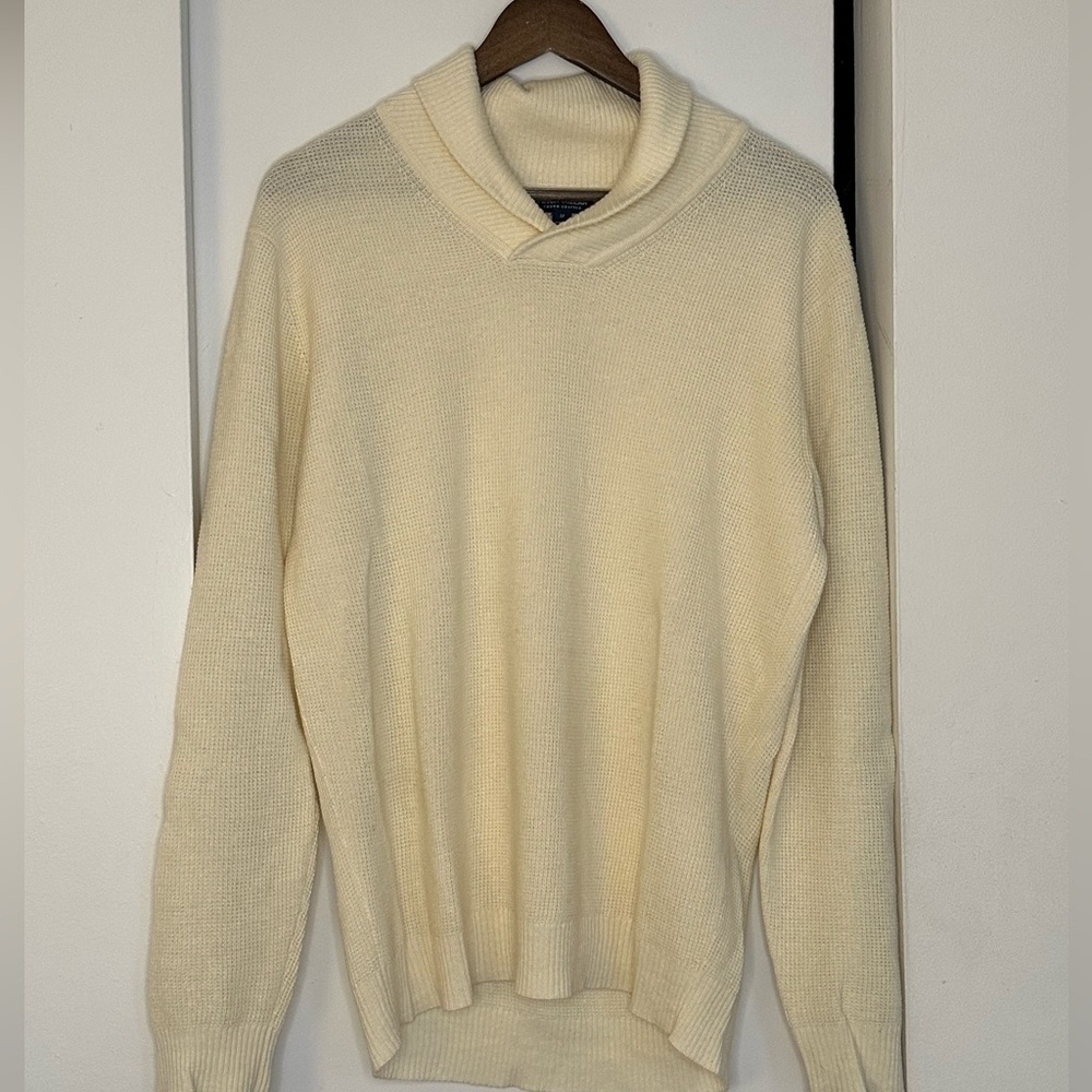 Peter Millar Crown Crafted Men's Cream Sweater